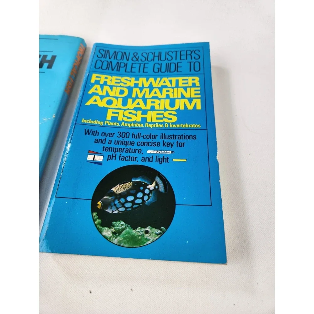 Vtg Book Lot‎ Color Guide to Tropical Fish Cliff Harrison Simon Schuster Care